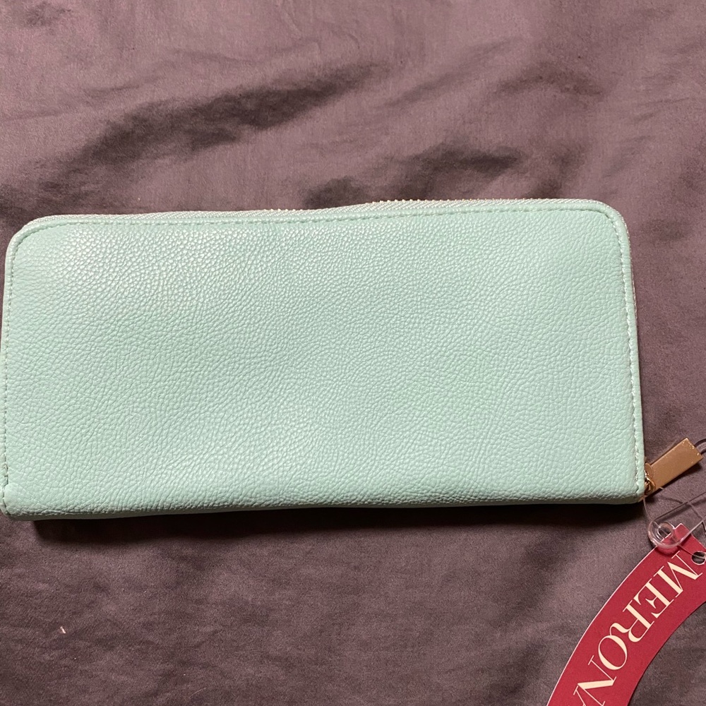 Merona Light Blue Zip Wallet
